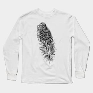 Guinea Fowl Feather Print Long Sleeve T-Shirt